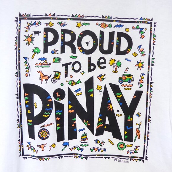 LOGO 7 Tops - Proud to be Pinay Filipina colorful graphic t shirt women's labeled size XL
